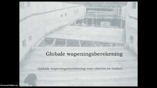 Sterkeleer 3  2A Globale wapeningsberekening vloer amp balken [upl. by Letreece]