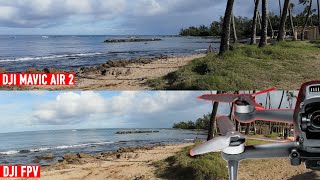 DJI FPV VS DJI MAVIC AIR 2 Comparison Footage [upl. by Corby]