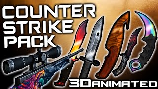 CSGO Minecraft PvP TEXTURE PACK ANIMATED 3D 189 1817 [upl. by Layney464]