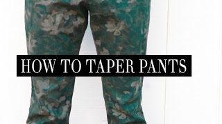 HOW TO TAPERSLIM YOUR PANTS  Tailoring your pants [upl. by Gibby]