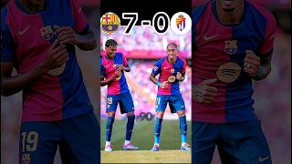 FC Barcelona 7  0 Real Valladolid CF  Laliga Highlights 202425football youtube shorts [upl. by Braeunig]