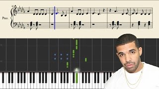 Drake  One Dance  Piano Tutorial  Sheets amp Midi [upl. by Arriek]