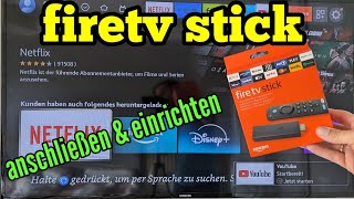 fire tv stick anschließen und einrichten  Amazon fire tv stick in Betrieb nehmen [upl. by Caresse]