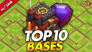 NEW TOP 10 TROPHY PUSHING BASES FOR TH10  Clash of Clans [upl. by Haseena]