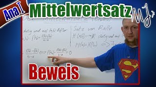 Mittelwertsatz der Differentialrechnung  Beweis ausführlich erklärt [upl. by Styles]