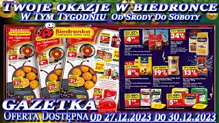 Biedronka Nowa Gazetka Promocyjna Od Środy 27122023 W Tym Tygodniu Twoje Okazje w Biedronce [upl. by Eanram230]