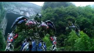 Transformers Age of Extinction  Optimus Prime SpeechThe Battle BeginsDinobots Charge [upl. by Suivatra]