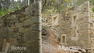 Stone House Renovation  Part 5 Opening more Windows [upl. by Cissiee]