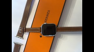 Hermes Double Tour Attelage vs Original Double Tour Apple Watch 6 [upl. by Neerak]