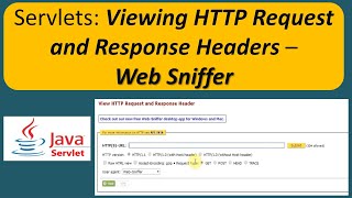 Servlets Viewing HTTP Request and Response Headers  Web Sniffer [upl. by Yonit848]