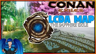 COOL CUSTOM MAP IT EVEN HAS HIPPOS LCDA Map  The sapphire exile  Conan Exiles [upl. by Isus737]