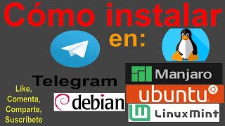 🚀🛸🐧Como instalar Telegram en Linux Manjaro 👌Ubuntu Mint Debian etc [upl. by Aineg291]