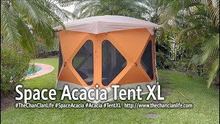 TechTalk Space Acacia Tent XL Persimmon Demonstration and Review [upl. by Ysiad237]