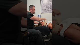 Chiropractic Adjustment  Pull Through Neck Adjustment chiropracticadjustment chiropractor [upl. by Adnaval]