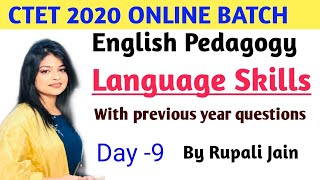 Language Skills  English Pedagogy CTET 2020 Online batch  Rupali Jain [upl. by Anu]