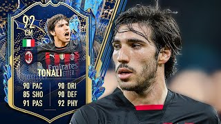 92 TEAM OF THE SEASON TONALI PLAYER REVIEW FIFA 23 [upl. by Ioved437]