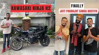 MEET UP WITH jattprabhjot  FINALLY NINJA H2 IN KATHMANDU  TwinsRiderVlog KhannaOmkar [upl. by Bruell31]