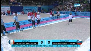 France  Slovenie Huitième de Finale Championnat du monde de pétanque 2012mp4 [upl. by Paradies]