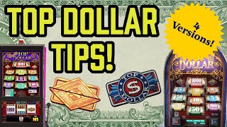 Four Versions of Top Dollar 🎰💲Live Play with Tips from a Tech  Aria and MGM Grand Las Vegas [upl. by Alvera]