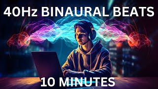 40Hz Binaural Beats for Studying and Focus [upl. by Unam439]