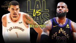 Los Angeles Lakers vs San Antonio Spurs Full Game Highlights  December 14 2023  FreeDawkins [upl. by Aiki406]