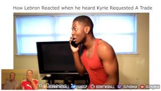 How Lebron Reacted When He Heard Kyrie Requested A Trade Reaction [upl. by Ayaet721]