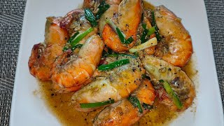 Udang Galah Masak Sos Tiram Black Pepper [upl. by Elletnuahs]