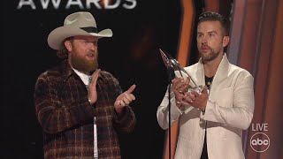 Brothers Osborne Accepts the 2021 CMA Award for Vocal Duo of the Year  The CMA Awards [upl. by Kurr]