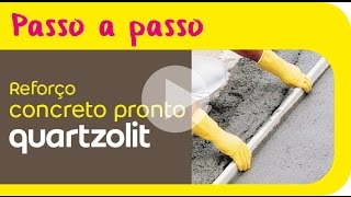 Reforço concreto pronto quartzolit antigo graute fácil quartzolit [upl. by Brittan]