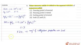 When mercuric iodide in added to the aqueous solution of potassium iodode [upl. by Airam]