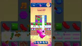 Candy Crush Saga level 417  Super Hard Level  High Speed [upl. by Arne]