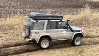 Toyota Land Cruiser KZJ78 Reiger Suspension Testdrive Normal Speed [upl. by Trub]