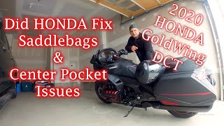 2020 Honda GoldWing DCT Saddlebag Center Pocket amp Handlebars [upl. by Nosirrah891]