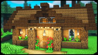 Minecraft How to Build a Small Wooden House [upl. by Aelram147]