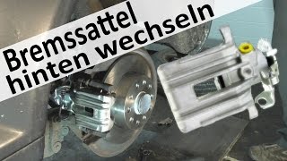 Audi A3 Bremssattel hinten wechseln Seat Leon Bremssättel hinten fest [upl. by Irot952]