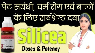 Silicea homeopathic medicine uses in hindi  Silicea 30Silicea 200 uses indication symptoms [upl. by Henebry947]