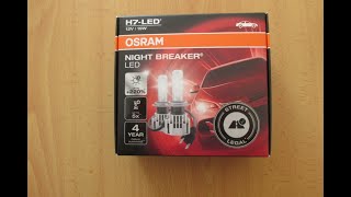 OSRAM NIGHT BREAKER LED H7 64210DWNB  ReviewTeste [upl. by Bertasi567]