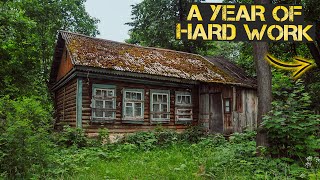 ONE YEAR TIMELAPSE OF RENOVATING an Old Secret House in a Remote Forest [upl. by Blatman]