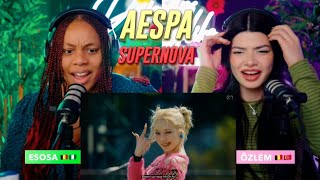 aespa 에스파 Supernova MV and Armageddon CD PLAYER Highlight Medley reaction [upl. by Nekcarb]