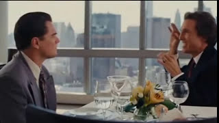 El lobo de Wall Street  Escena del restaurante español latino [upl. by Eirameinna]