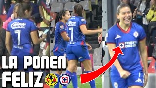 Norma Palafox de M0LESTA a FELIZ  América vs Cruz Azul Femenil [upl. by Merl]