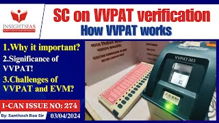 SC Issue ECI Notice Cross Verify EVMVVPAT elections2024 vvpat upsc2024 eci santhoshraoupsc [upl. by Montana]