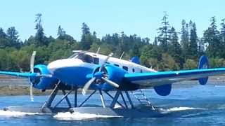 Twin Beech Seaplane and DHC2 DeHavilland Beaver Seaplane on Floats jimthepilot [upl. by Nirroc]