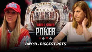 WSOP Main Event 2024  Biggest Pots amp Crazy Folds on Day 1b [upl. by Weiman]