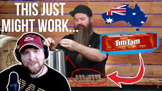 American Reacts to Distilling the Worlds Best Biscuit Tim Tams [upl. by Tirza]