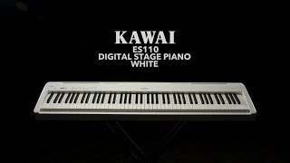 Kawai ES110 Digital Stage Piano White  Gear4music demo [upl. by Nilyak]