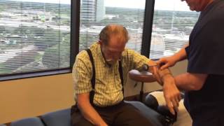 Chiropractic adjustment Severe Scoliosis amp Kyphosis Exam On 70 Year Old Patient With No Pain [upl. by Niletak337]