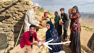 Mehdi and Zulfa help the old man in the mountains to build a hut for the winter [upl. by Guria214]