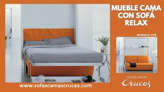 Muebles cama abatible con sofá relax ¡Impresionante ahorro de espacio [upl. by Twum]