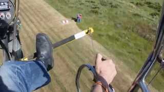 Paratrike biplaza aterrrizaje peligroso y vuelcoParamotor trike dangerous landing and rollover [upl. by Spevek985]